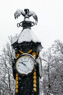 Duesseldorf in a snowstorm