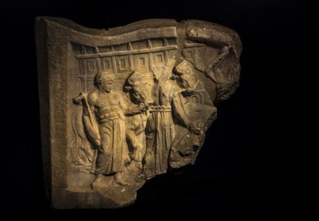 Relief fragment depicting the sacrifice of oxen during inauguration of the Santa Maria Capua Vetere amphitheatre