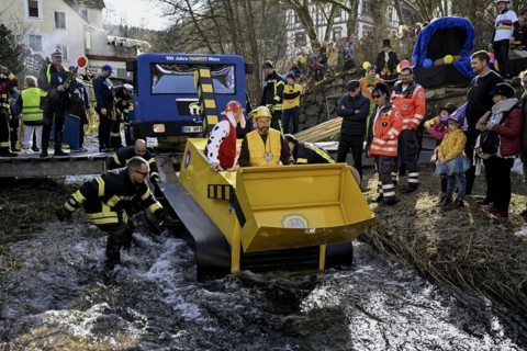 Zuber Paw Patrol on the river Schiltach