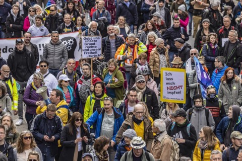 Demonstration by contrarians and other opponents of pandemic restrictions