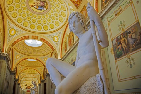 Neoclassical sculpture in the Gallery of the History of Ancient Painting in the Winter Palace