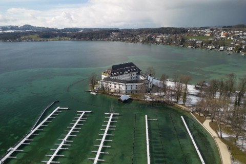Aerial view of Kammer Castle