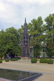 Mecklenburg-Western Pomerania Greifswald Rubenow Square with Rubenow Monument Germany Europe
