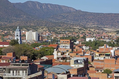 Aerial view over Tarija