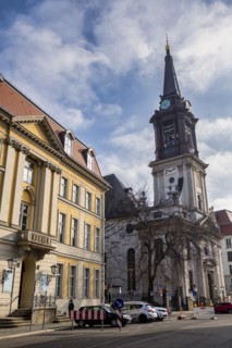Palais Podewils and Parochial Church, Klosterstrasse, Berlin, Germany, Europe