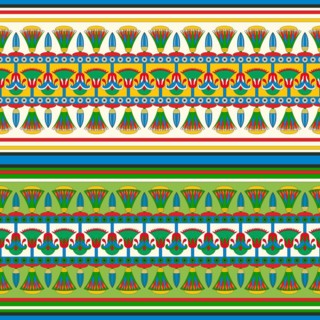 Ancient Egyptian traditional background, vector seamless pattern