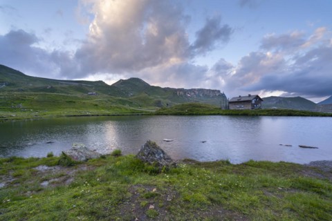 Fuscher Lacke at sunset, Grossglockner High Alpine Road, Hohe Tauern National Park, Pinzgau, Salzburg, Austria, Europe