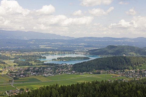 Faak am See and Faaker See, Villach and Finkenstein municipalities, Carinthia, Austria, Europe
