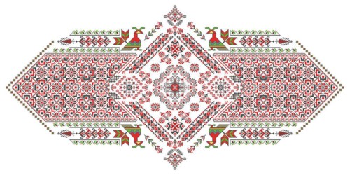Traditional Romanian embroidery vector design elment over white background
