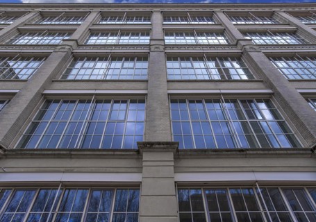 Facade of the Glass Palace, former Mechanical Cotton Spinning and Weaving Mill, from 1910 to 1988, today Art Museum, Augsburg, Bavaria, Germany, Europe
