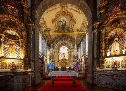 Chancel, San Sebastian Church, Camara de Lobos, Madeira, Portugal, Europe