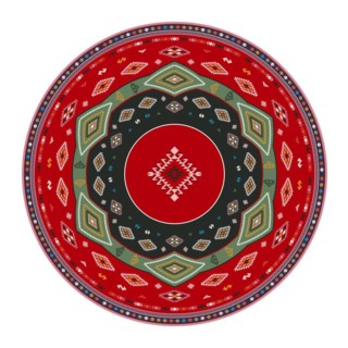Traditional Kilim round decorative element, vector template