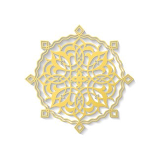 Islamic golden ornament, vector illustration