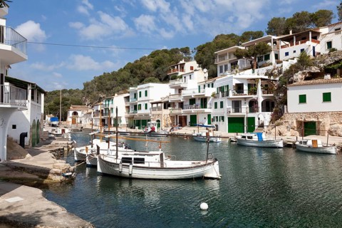 Fishing port in Cala Figuera, near Santanyi, Migjorn region, Majorca, Balearic Islands, Spain, Europe