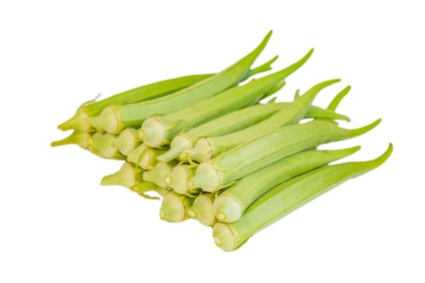 Fresh green okra