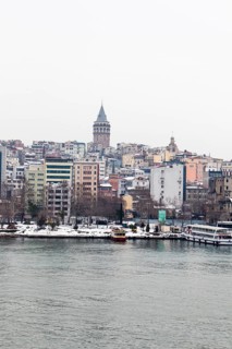 View of the Galata Tower from the Golden Horn of Istanbul