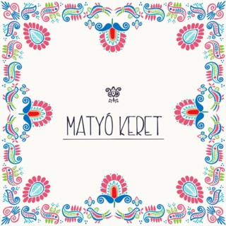 Vector frame with traditional Hungarian floral motives
