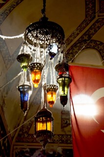 Mosaic Ottoman lamps from Grand Bazaar in Istanbul