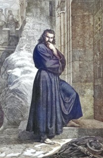 Henry IV, Holy Roman Emperor in Canossa, Italy, Historical, digitally restored reproduction of an original from the 19th century, exact date unknown, Europe