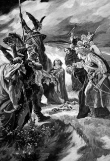 The Execution of Saint Adalbert by the Pagans, Adalbert of Prague, 956, 23 April 997, known in Czech by his birth name Vojtech, was a Bohemian missionary and Christian saint. He was the Bishop of Prag...