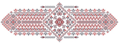 Traditional Romanian embroidery vector design element over white background