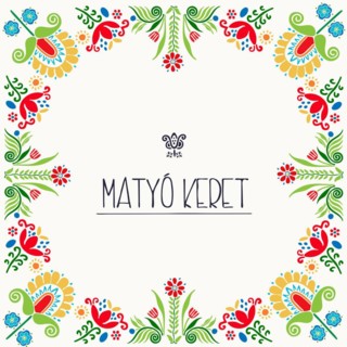 Vector frame with traditional Hungarian floral motives