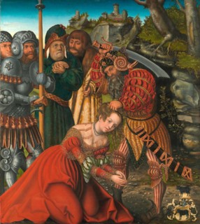 The Martyrdom of Saint Barbara, painting by Lucas Cranach the Elder, 4 October 1472, 16 October 1553, one of the most important German painters, graphic artists and letterpress printers of the Renaiss...