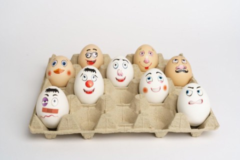 Funny Eggs. Faces on the eggs Eggs Smiles. Studio