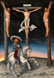The Crucifixion with the Converted Centurion, painting by Lucas Cranach the Elder, 4 October 1472, 16 October 1553, one of the most important German painters, printmakers and letterpress printers of t...