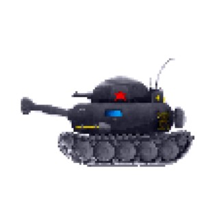 Red star tank 8 bit pixel art vector icon over white