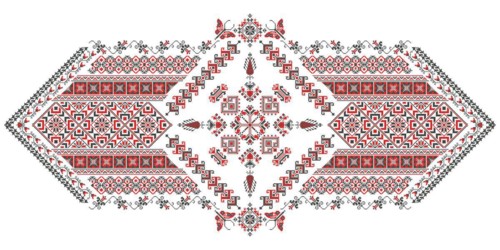Traditional Romanian embroidery vector design element over white background