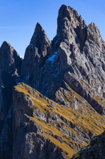 Geisler Group with the Sas Rigais peak, Val Gardena, Dolomites, South Tyrol, Italy, Europe
