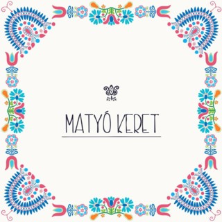 Vector frame with traditional Hungarian floral motives