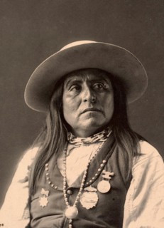 Josh, Chief of the San Carlos Apache Tribe, after a painting by F.A.Rinehart, 1899, Historic, digitally restored reproduction of an original from the period