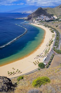Playa de las Teresitas Beach, San Andres, Santa Cruz Rear, Tenerife, Canary Islands, Spain, Europe