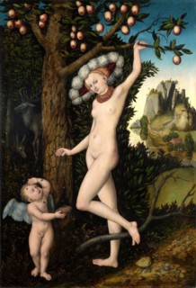 Armor complains to Venus, painting by Lucas Cranach the Elder, 4 October 1472, 16 October 1553, one of the most important German painters, graphic artists and letterpress printers of the Renaissance, ...