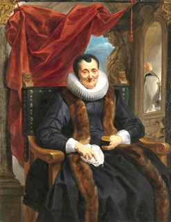 This elderly woman, Magdalena de Cuyper, is the mother of Rogier Le Witer