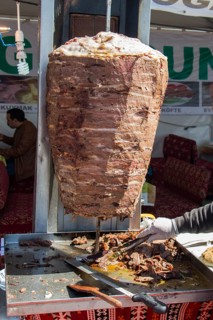 Traditional Turkish Doner Kebab on pole