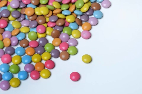 Coloured chocolate lentils, Smarties