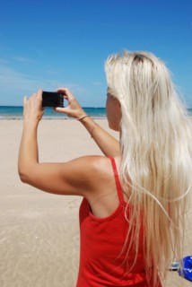Woman taking picture