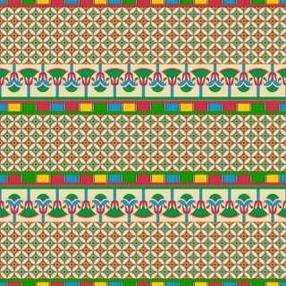 Ancient Egyptian traditional background, vector seamless pattern