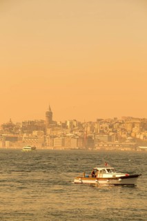 View of the Galata Tower from Byzantium times in Istanbul