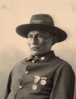 Naiche, hereditary chief, serving the army, Chiricahua Apaches, an Apache tribal group in the southwestern United States, after a painting by F.A.Rinehart, 1899, Historic, digitally restored reproduct...
