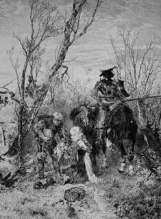 Robber barons in the Middle Ages, Germany, Historical, digitally restored reproduction from a 19th century original, Europe