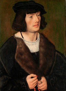 Portrait of a Man with a Rosary, painting by Lucas Cranach the Elder, 4 October 1472, 16 October 1553, one of the most important German painters, graphic artists and letterpress printers of the Renais...
