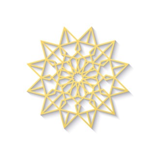 Islamic golden ornament, vector illustration