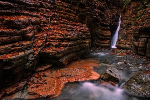 The Taugl in the Davidgraben, Red Canyon, Tennegau, Salzburger Land, Austria, Europe