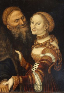 The Old Man in Love, painting by Lucas Cranach the Elder, 4 October 1472, 16 October 1553, one of the most important German painters, graphic artists and book printers of the Renaissance, Historical, ...