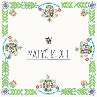 Vector frame with traditional Hungarian floral motives