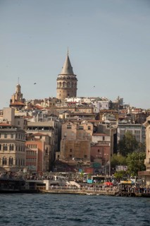 View of the Galata Tower from Byzantium times in Istanbul